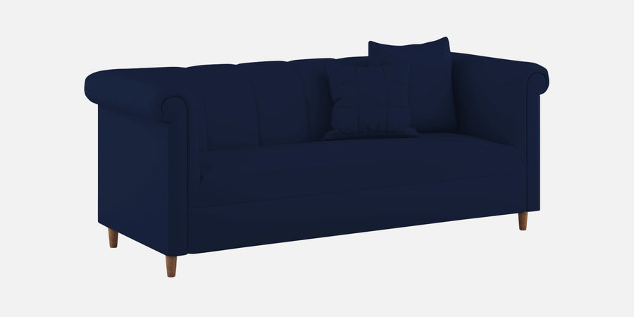 Rubi Velvet 3 Seater Sofa In Indigo Blue Colour - Febonic Living
