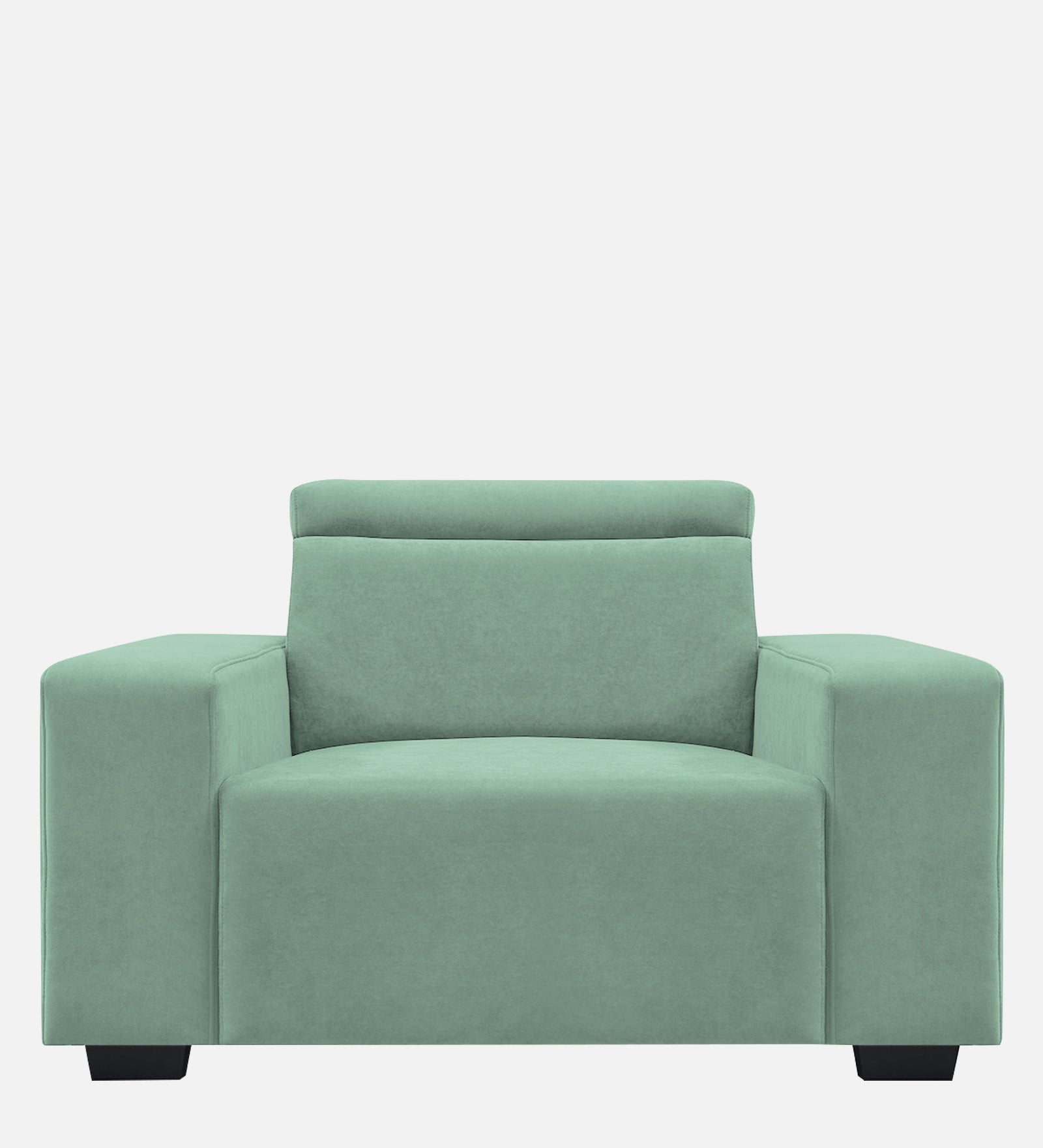 Hiro Fabric 1 Seater Sofa In  Mist Blue Colour - Febonic Living