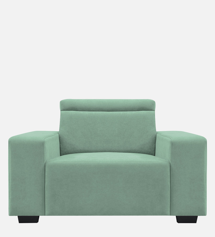 Hiro Fabric 1 Seater Sofa In Mist Blue Colour - Febonic Living