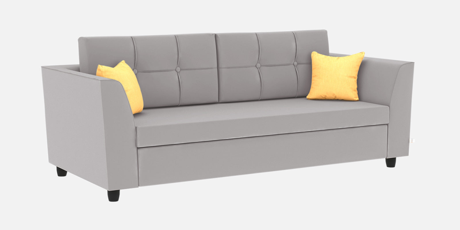 Nestin Velvet 3 Seater Sofa in light grey Colour