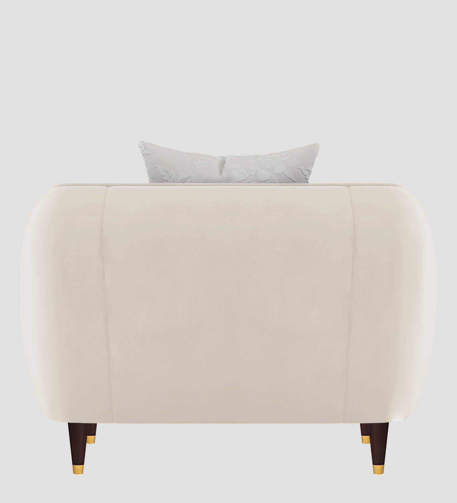 Hairo Velvet 1 Seater Sofa In  Camel Beige Colour - Febonic Living