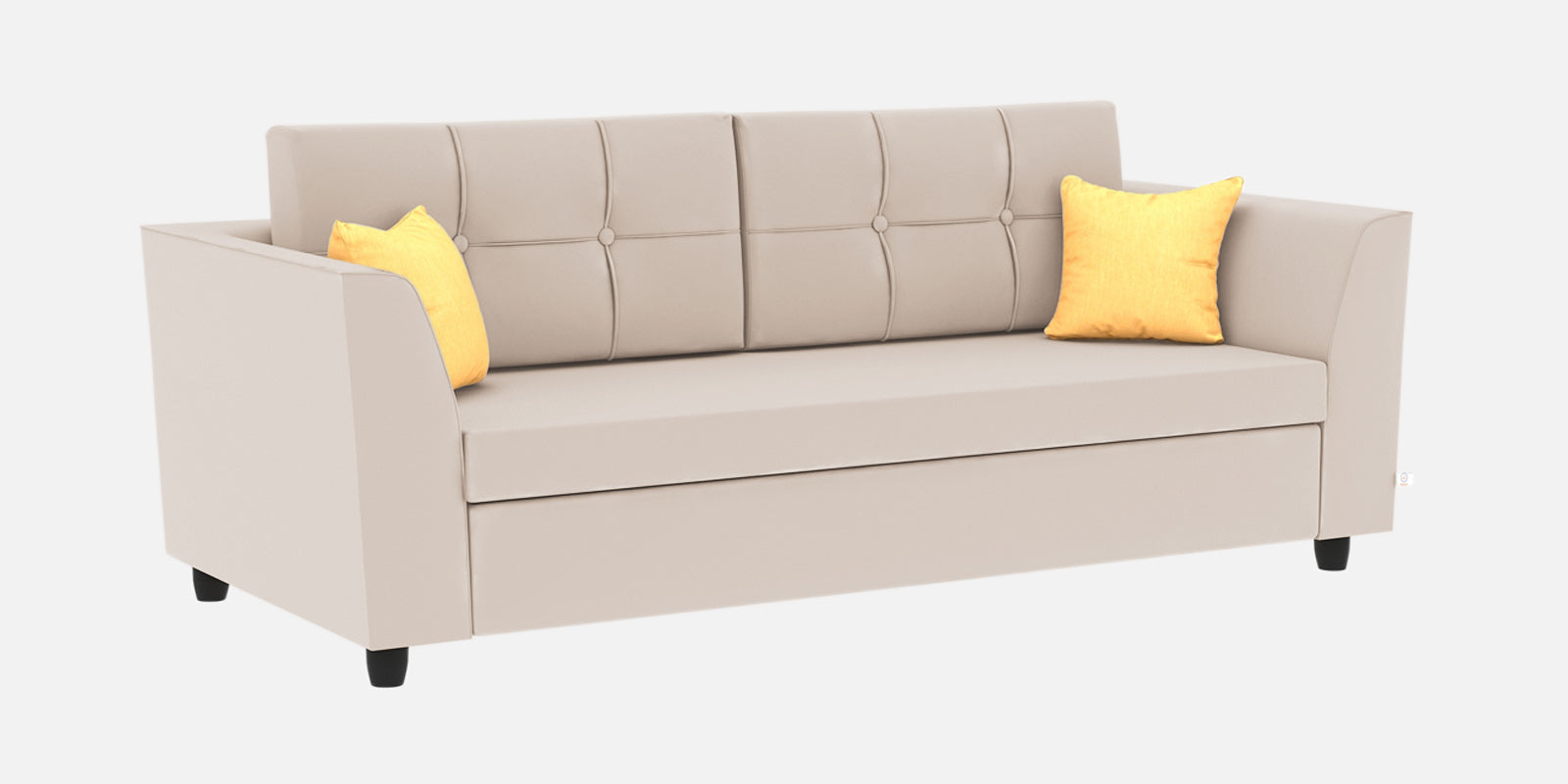 Nestin Velvet 3 Seater Sofa in Camel Beige Colour