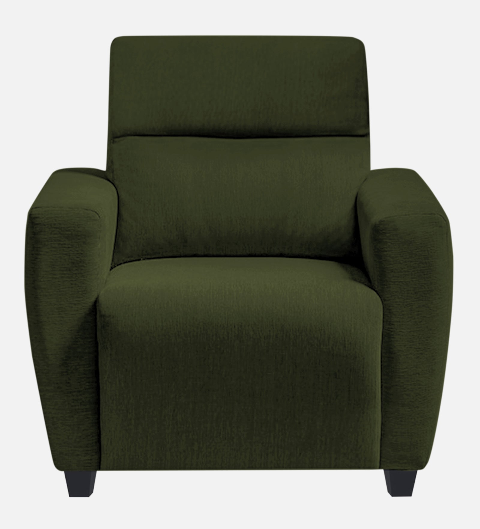 Bakadi Fabric 1 Seater Sofa in Olive Green Colour