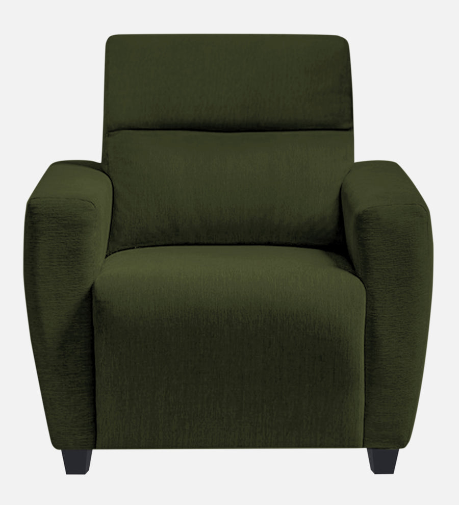 Bakadi Fabric 1 Seater Sofa In Olive Green Colour - Febonic Living