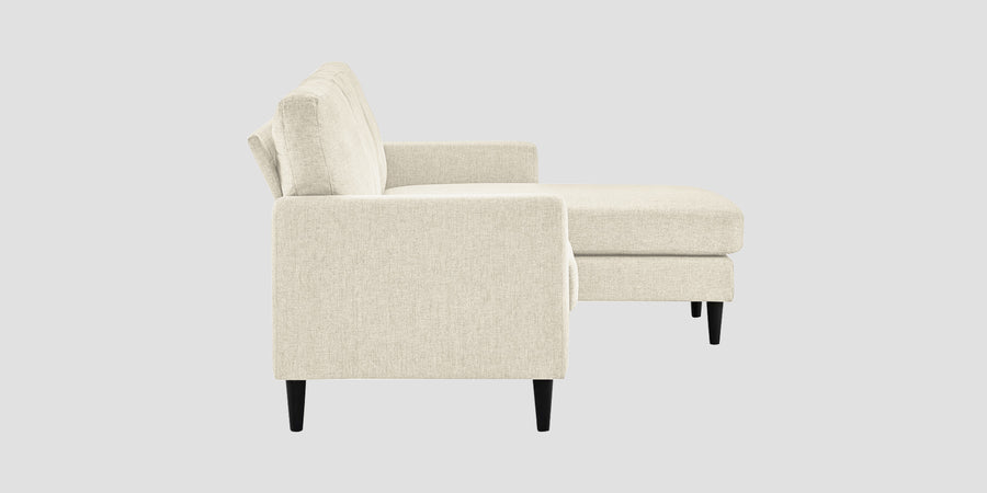 Romie Fabric Lhs Sectional Sofa 2 Lounger In Ivory Cream Colour - Febonic Living