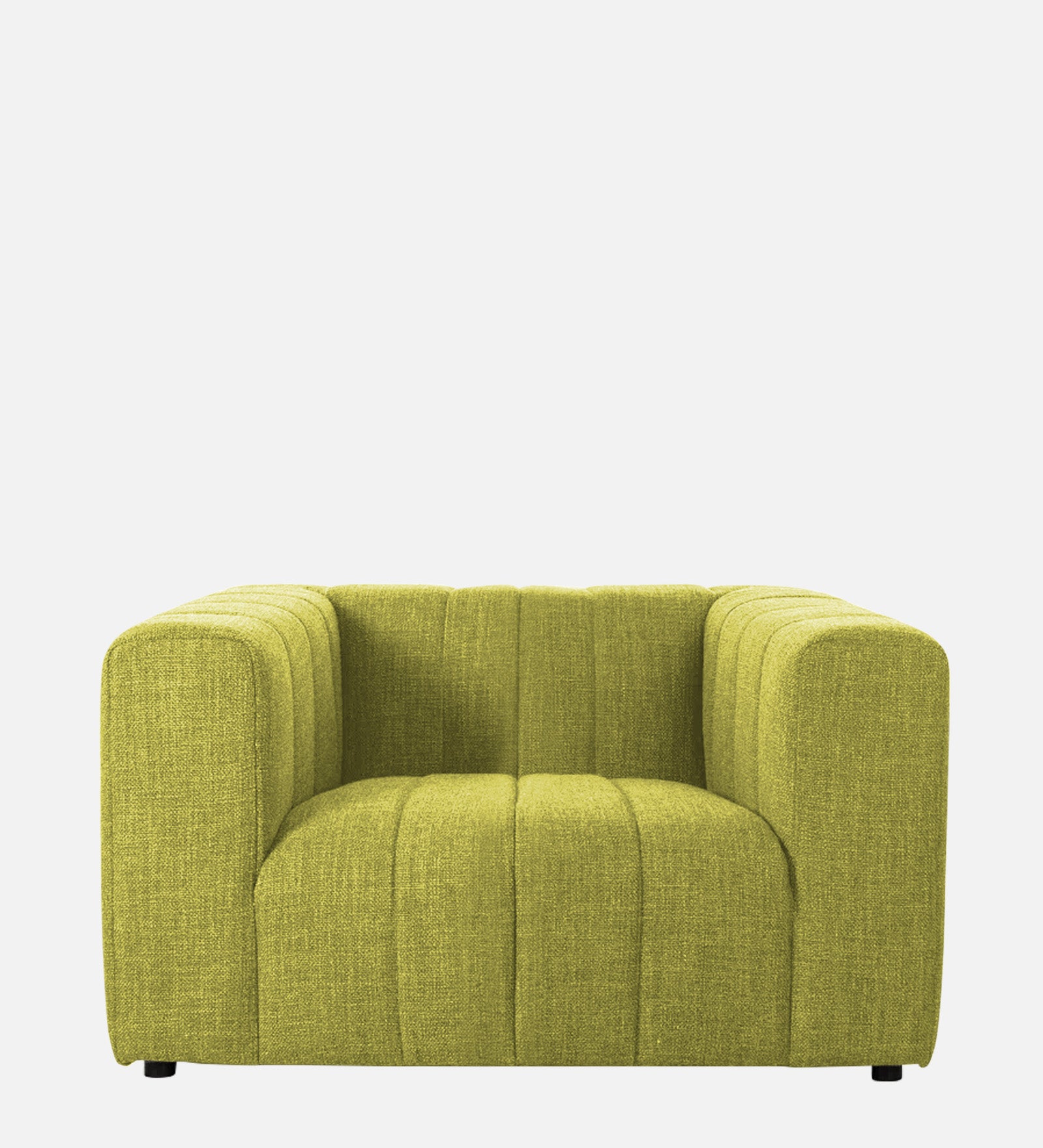 Lara Fabric 1 Seater Sofa in Parrot Green Colour