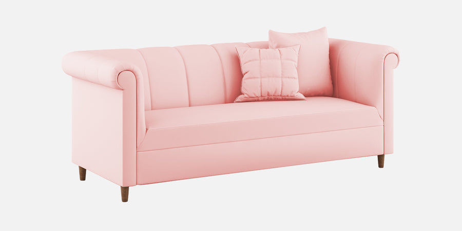 Rubi Velvet 3 Seater Sofa In Millennial Pink Colour - Febonic Living