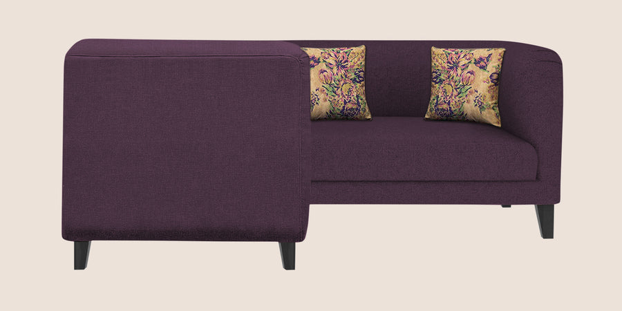 Niki Fabric Corner Sofa In Greek Purple Colour - Febonic Living