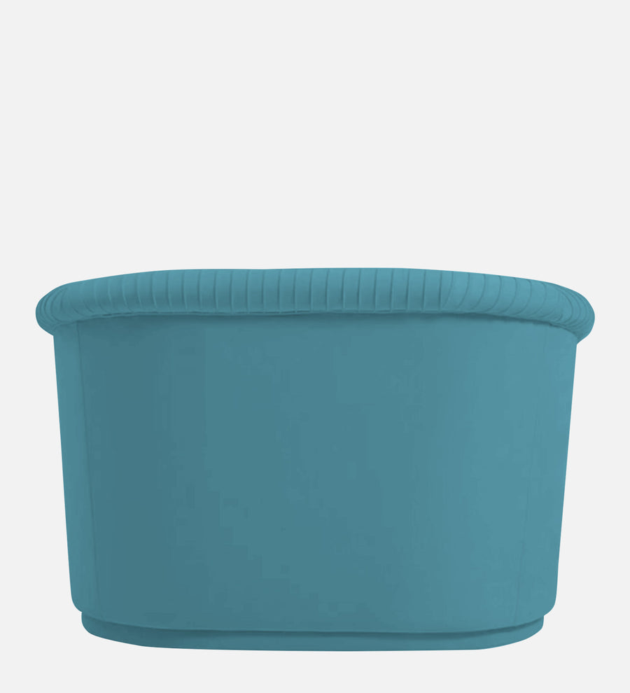 Yara Velvet Fabric 1 Seater Sofa In Aqua Blue Colour - Febonic Living