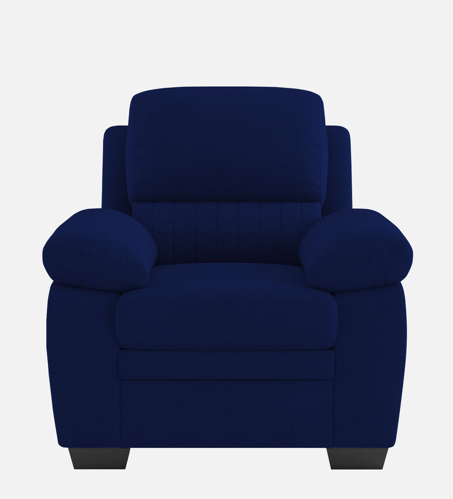 Cantaberry Velvet 1 Seater Sofa In Dark Blue Colour - Febonic Living
