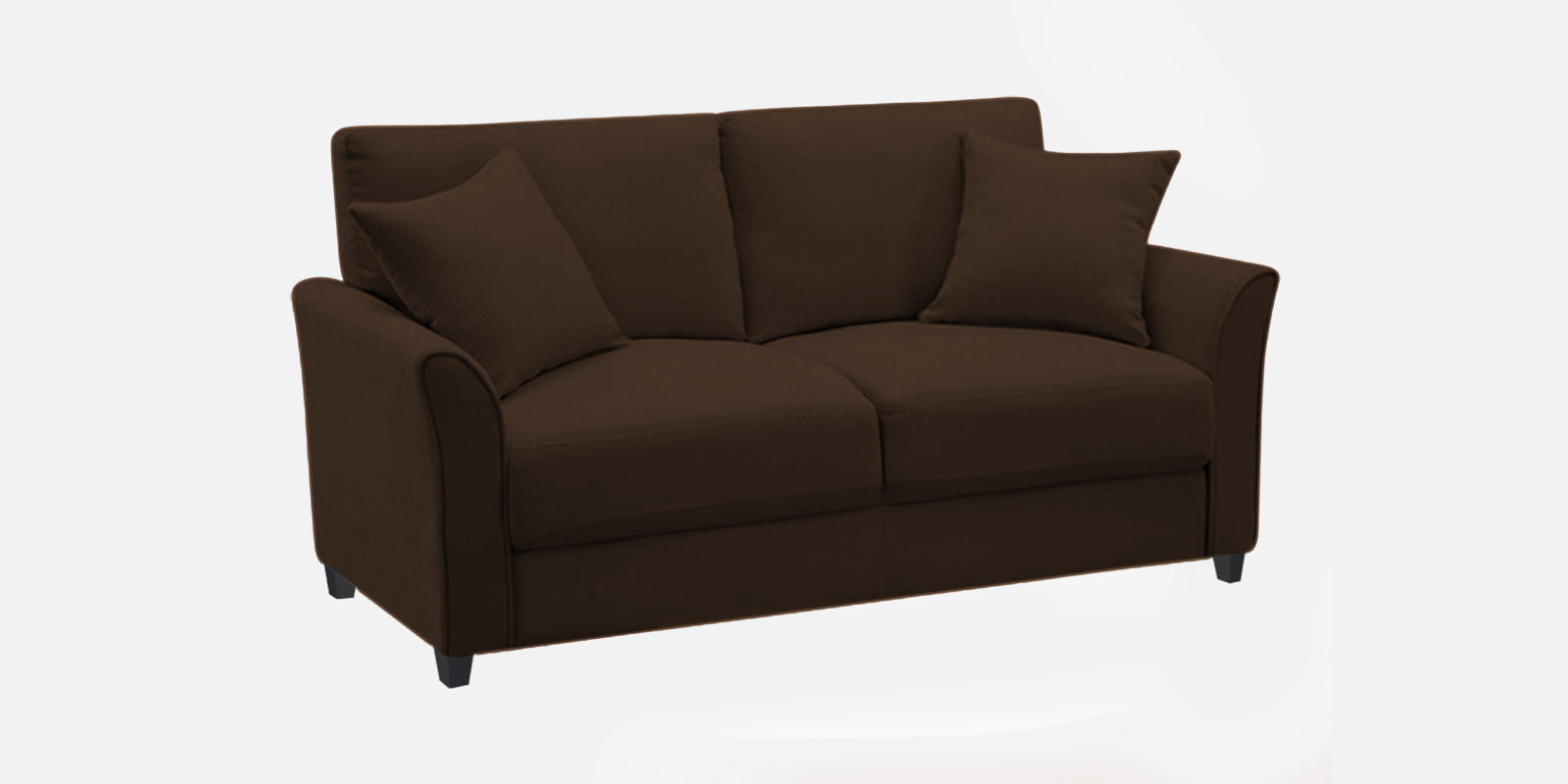 Daroo Velvet 2 Seater Sofa In Chocolate Brown Colour