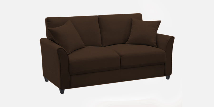 Daroo Velvet 2 Seater Sofa In Chocolate Brown Colour - Febonic Living