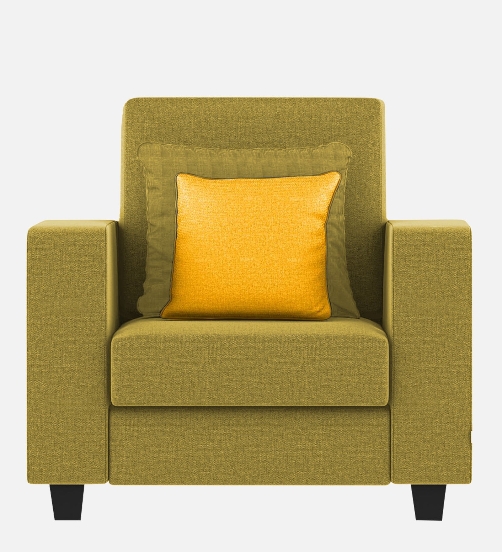 Nabi Fabric 1 Seater Sofa In Parrot Green Colour