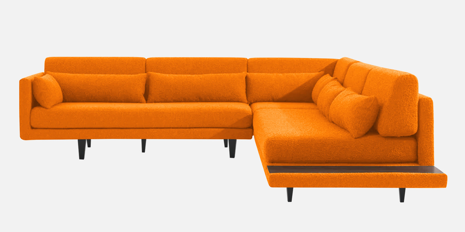 Malta Fabric 6 Seater LHS Sectional Sofa In vivid orange Colour