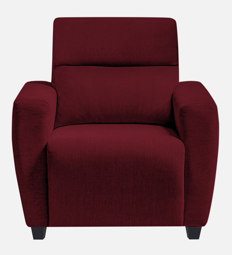 Bakadi Fabric 1 Seater Sofa In Blood Maroon Colour - Febonic Living