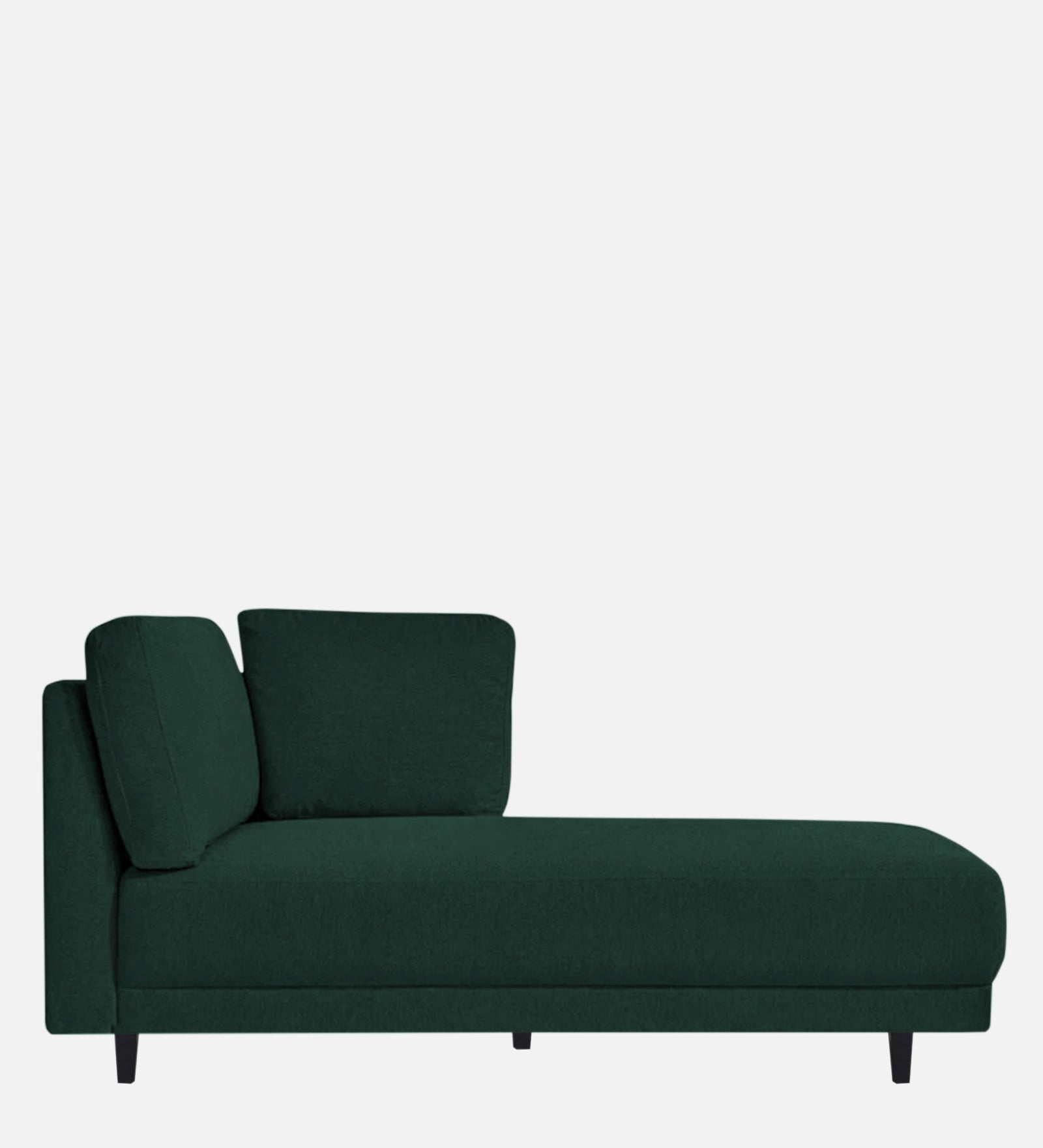 Jonze Velvet RHS Chaise Lounger in Forest Green Colour