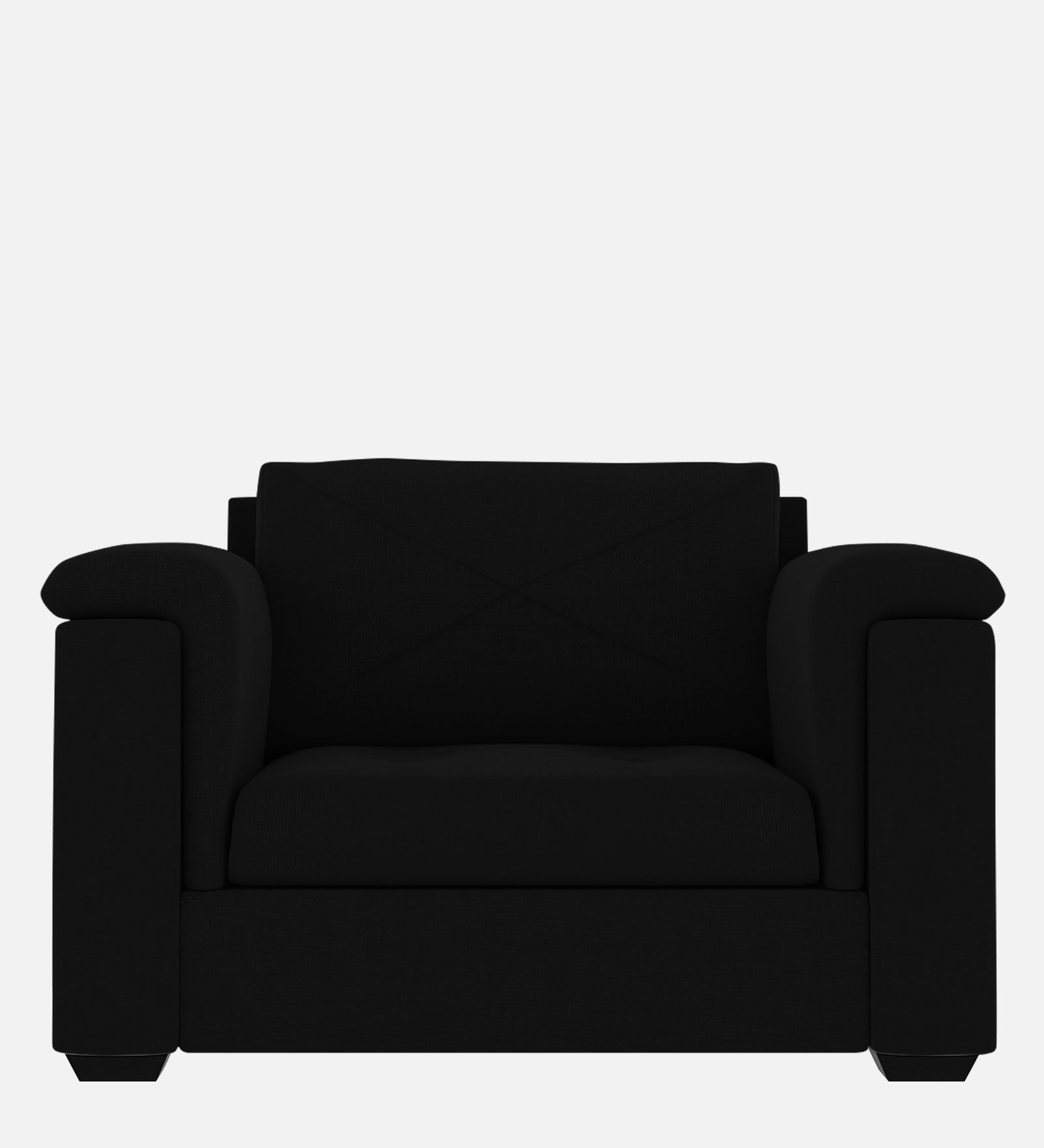 Andry Fabric 1 Seater Sofa in Heather Black Colour