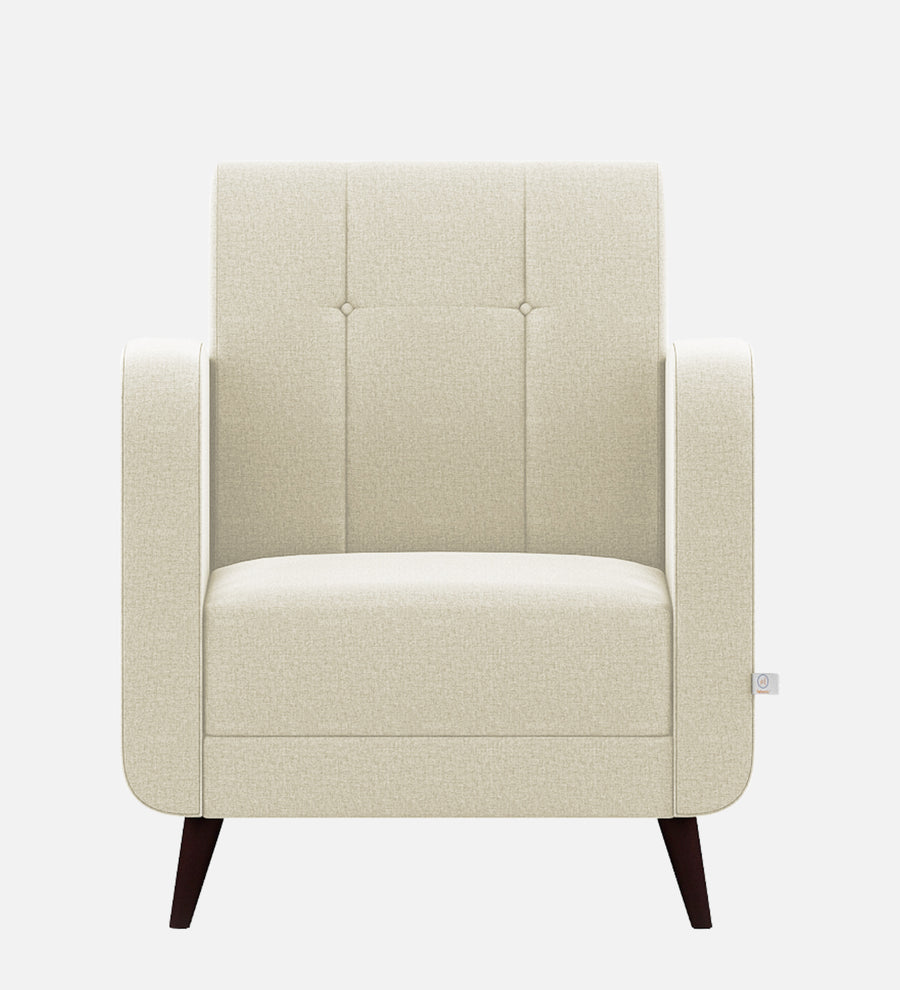 Wiki Velvet 1 Seater Sofa In Warm White Colour - Febonic Living