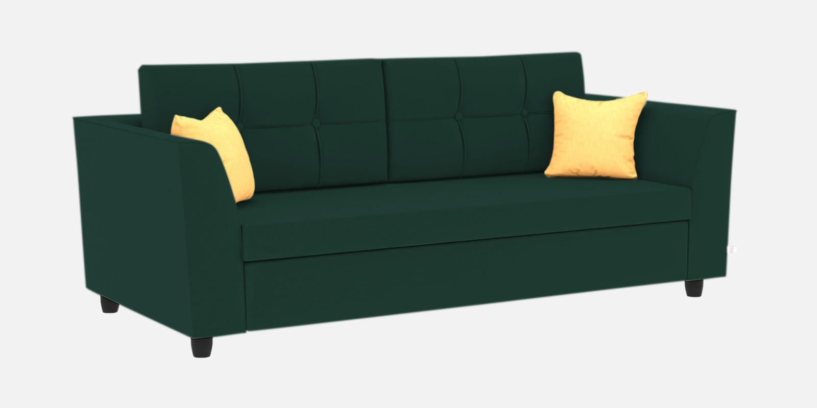 Nestin Velvet 3 Seater Sofa in Forest Green Colour