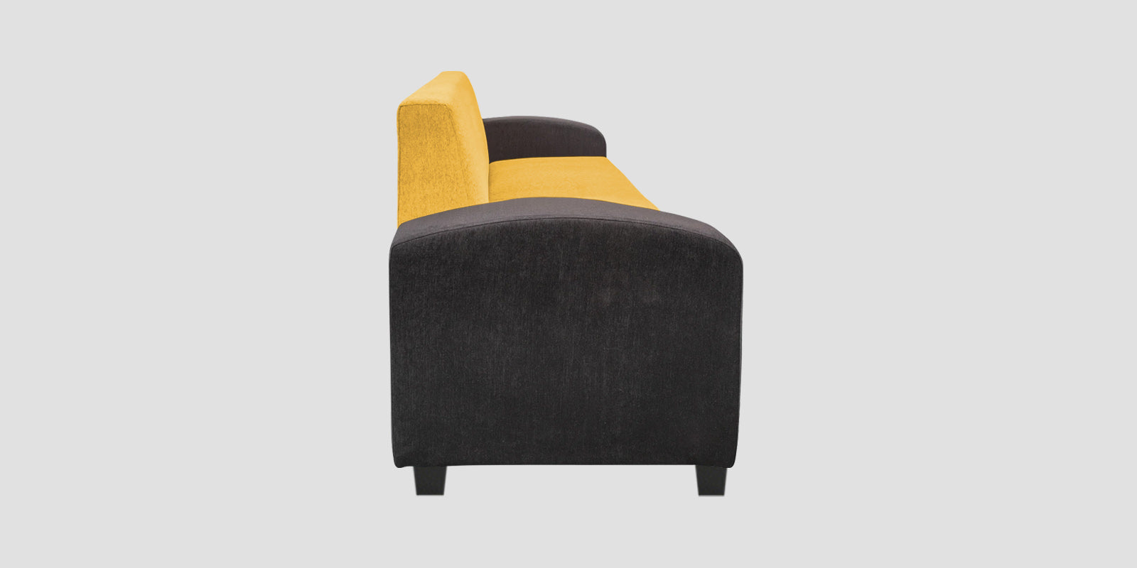 Alex Fabric 3 Seater Sofa In Bold Yellow Colour