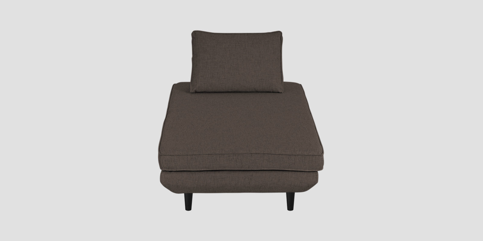 Hiver Fabric Day Bed Sofa In Caspa Brown Colour With Back Rest - Febonic Living
