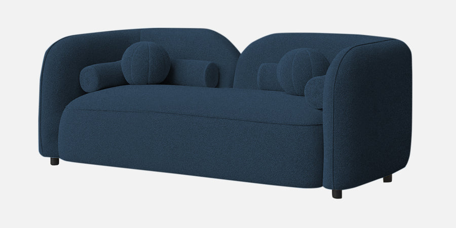 Corny Boucle Fabric 2 Seater Sofa In Classic Blue Colour - Febonic Living