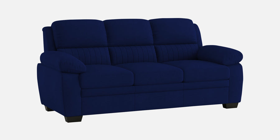 Cantaberry Velvet 3 Seater Sofa In Dark Blue Colour - Febonic Living