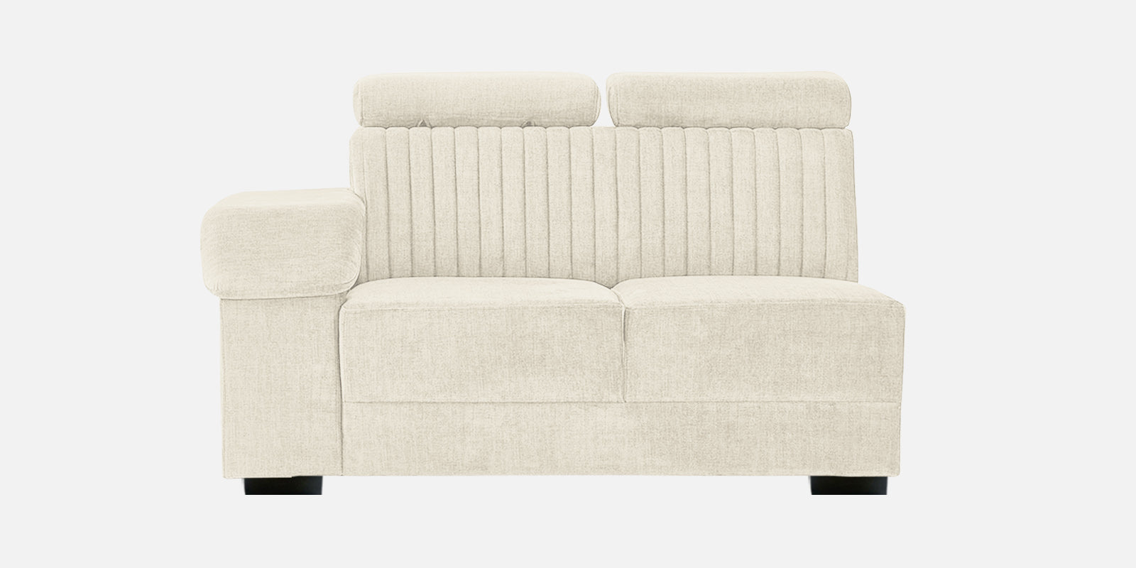 Draco Fabric 6 Seater Corner Sofa In Ivory Cream Colour - Febonic Living