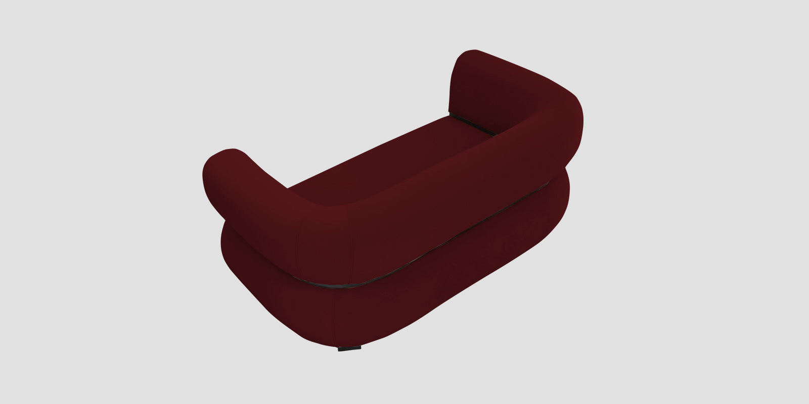 Kula Velvet 2 Seater Sofa In Dark Maroon Colour