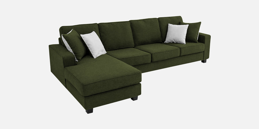 Ladybug Fabric Rhs Sectional Sofa 3 Lounger In Olive Green Colour - Febonic Living