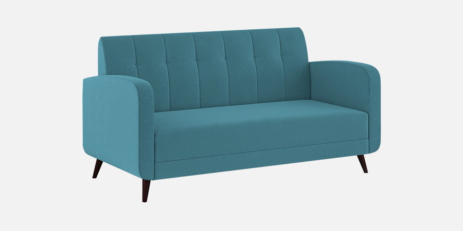 Wiki Velvet 3 Seater Sofa In Aqua Blue Colour - Febonic Living