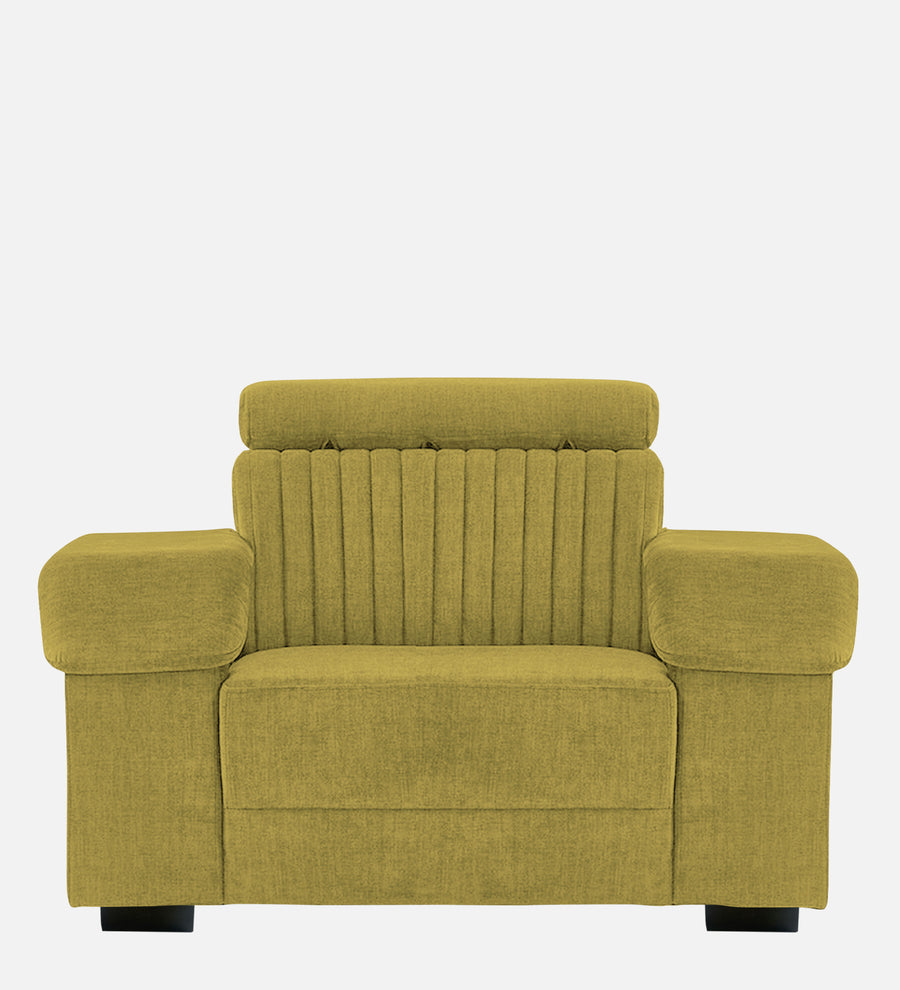 Draco Fabric 1 Seater Sofa In Parrot Green Colour - Febonic Living