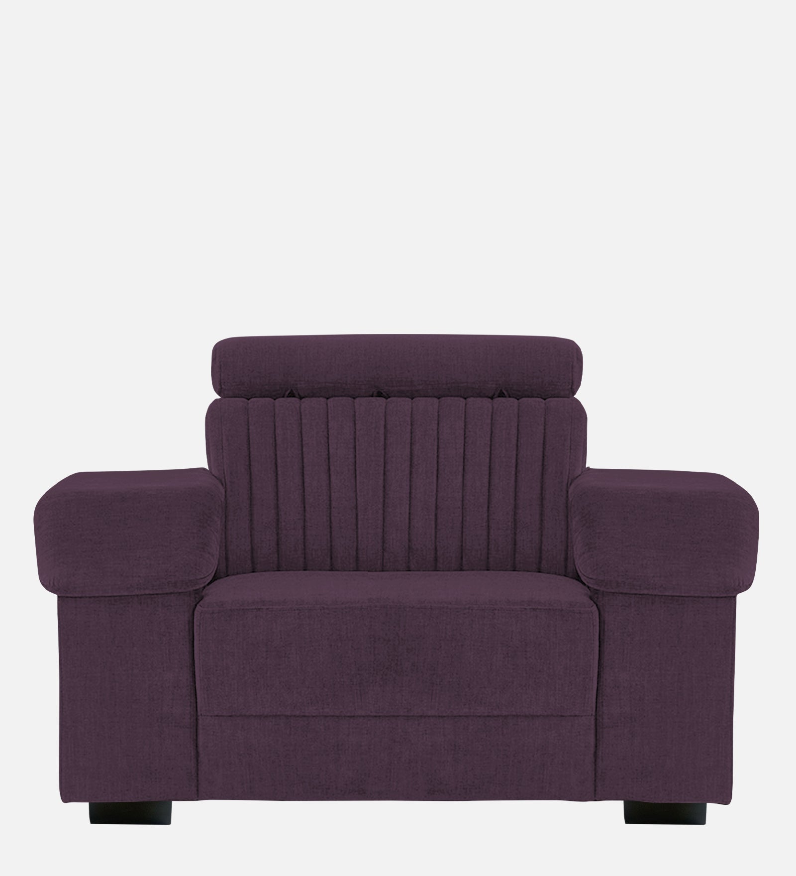 Draco Fabric 1 Seater Sofa In  Greek Purple Colour - Febonic Living