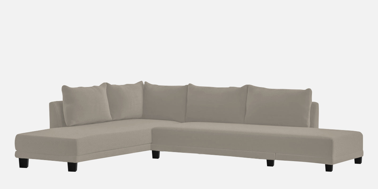 Ira Fabric RHS 6 Seater Sofa Cum Bed In Ash Grey Colour