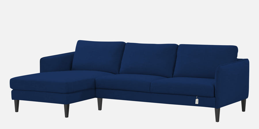 Piku Fabric Rhs Sectional Sofa 3 Lounger In Royal Blue Colour - Febonic Living