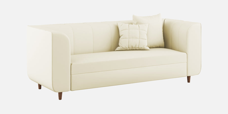 Sumo Velvet 3 Seater Sofa In Warm White Colour - Febonic Living