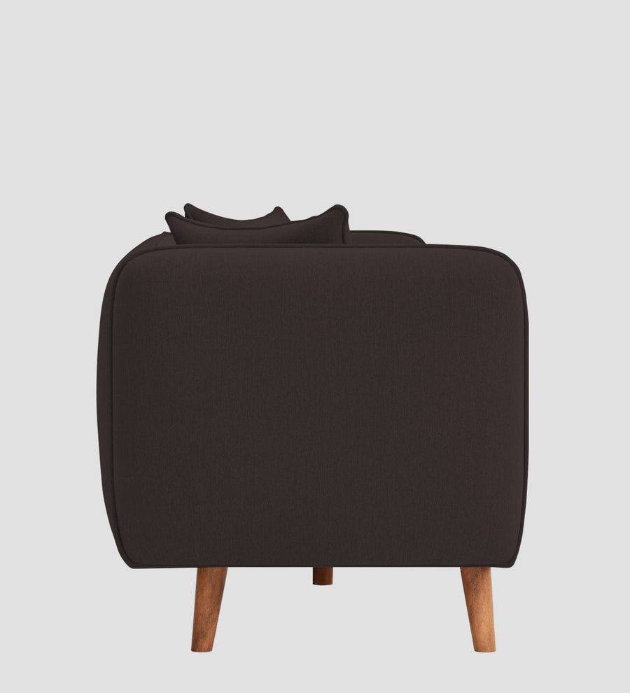 Reva Fabric 1 Seater Sofa In Pebble Brown Colour - Febonic Living