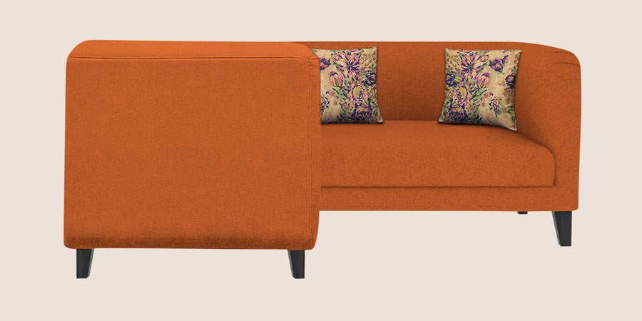Niki Fabric Corner Sofa In Vivid Orange Colour - Febonic Living