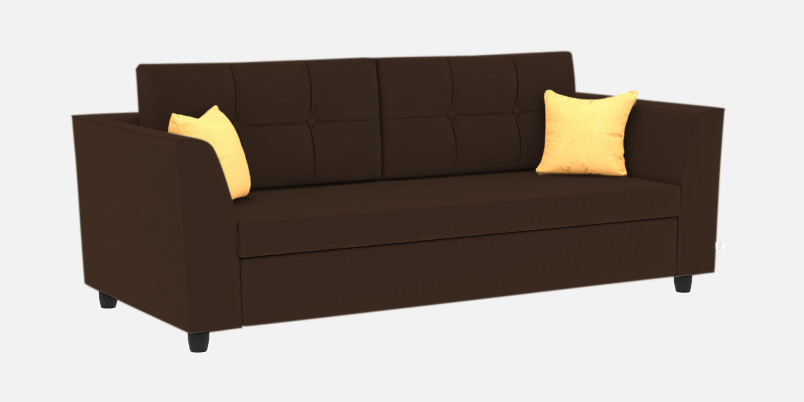 Nestin Velvet 3 Seater Sofa in Cholocate Brown Colour