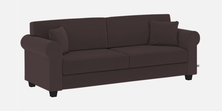 Numonk Velvet 3 Seater Sofa In Mocha Brown Colour - Febonic Living