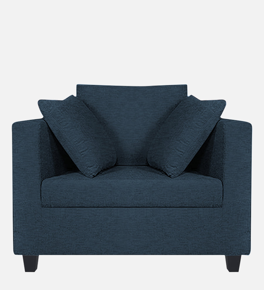 Nuska Fabric 1 Seater Sofa In Light Blue Colour - Febonic Living