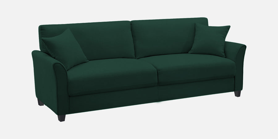 Daroo Velvet 3 Seater Sofa In Forest Green Colour - Febonic Living