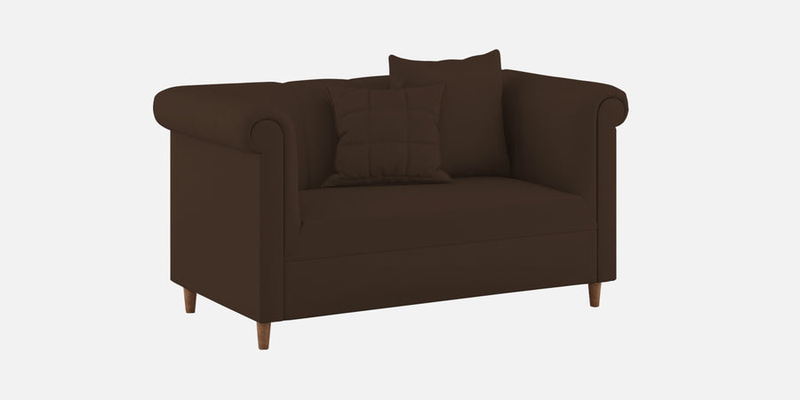 Rubi Velvet 2 Seater Sofa In Chocolate Brown Colour - Febonic Living