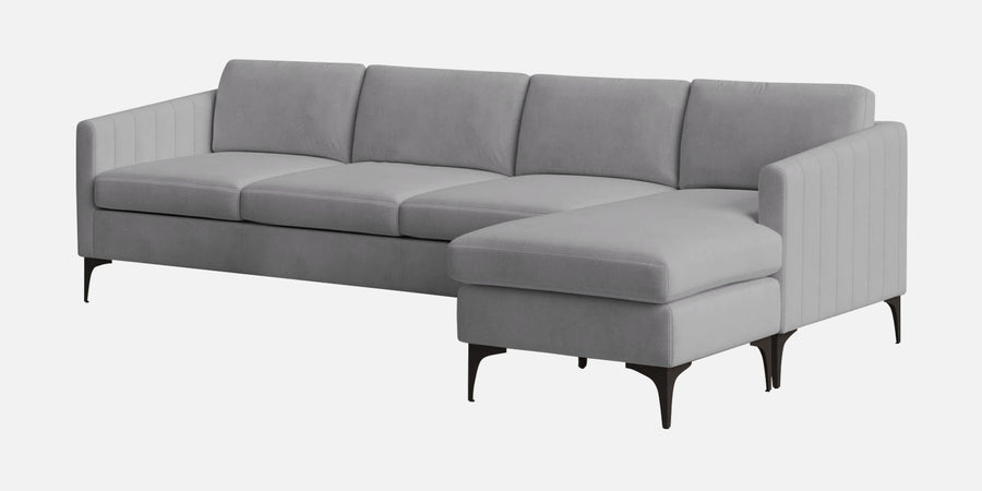 Haru Fabric Lhs Sectional Sofa 3 Lounger In Concrete Grey Colour - Febonic Living