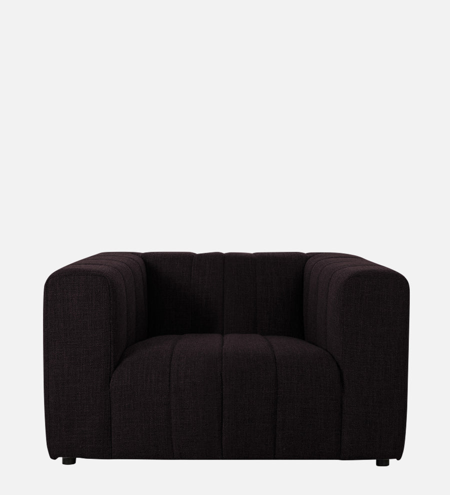 Lara Fabric 1 Seater Sofa In Cara Brown Colour - Febonic Living
