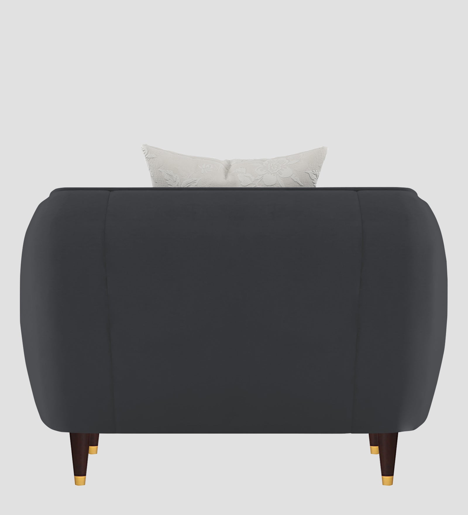Hairo Velvet 1 Seater Sofa In  Davy Grey Colour - Febonic Living