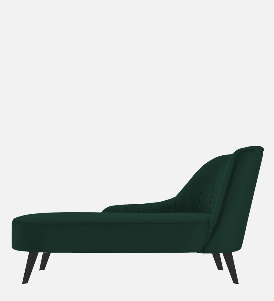 Flora Velvet Lhs Chaise Lounger In Forest Green Colour - Febonic Living