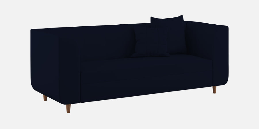 Sumo Velvet 3 Seater Sofa In Dark Blue Colour - Febonic Living