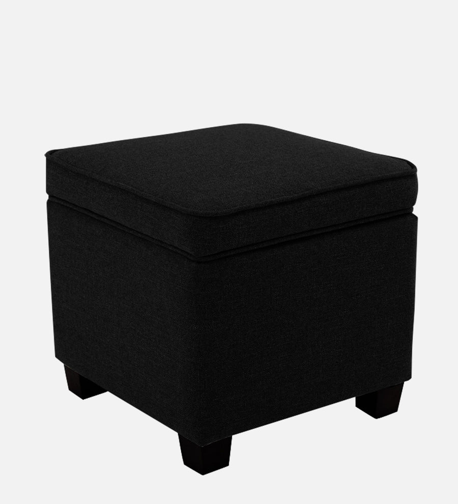 Sudan Fabric Ottoman In Zed Black Colour With Storage - Febonic Living
