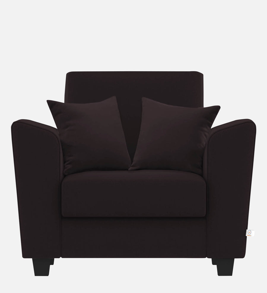 Daku Fabric 1 Seater Sofa In Cara Brown Colour - Febonic Living